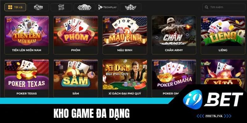 Tựa game đa dạng hấp dẫn